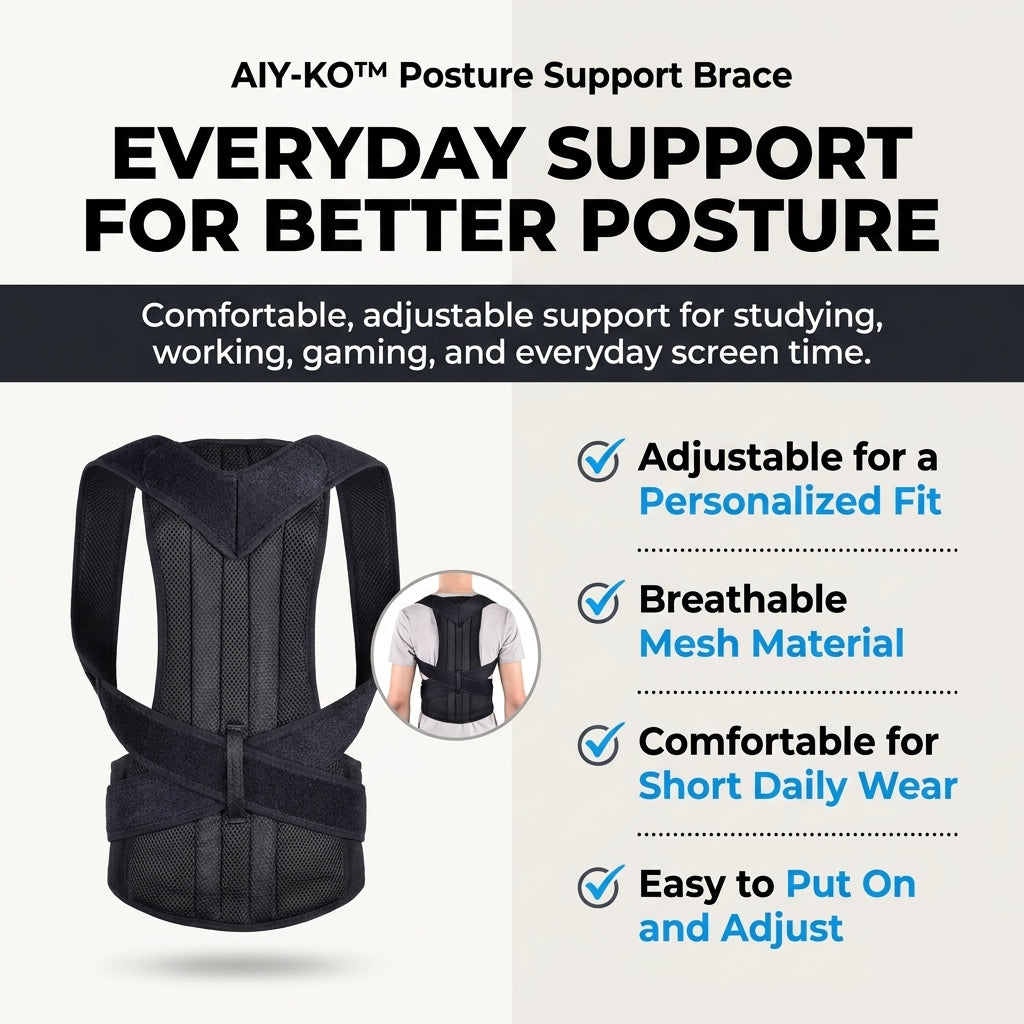 AIY-KO™ Adjustable Posture Support Brace for Teens & Adults