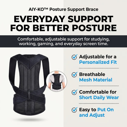 AIY-KO™ Adjustable Posture Support Brace for Teens & Adults